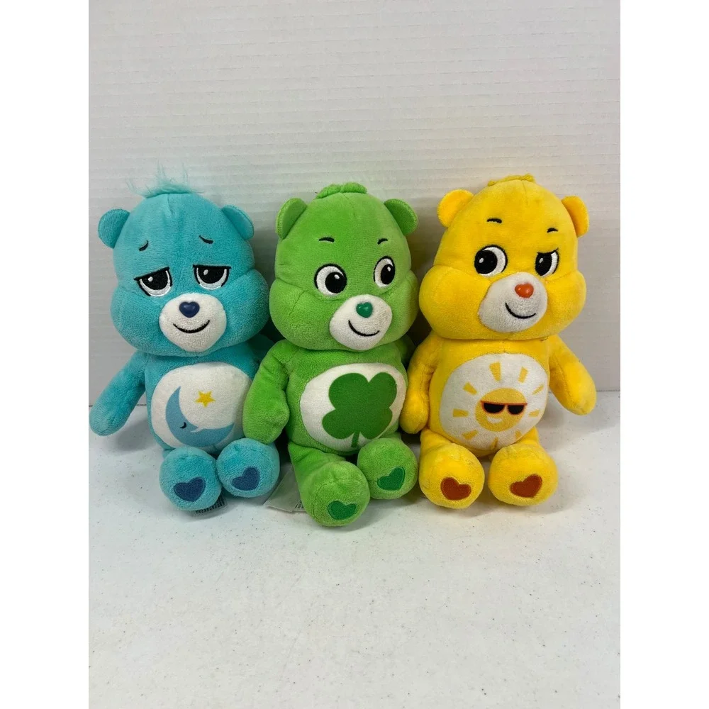 Care Bears Unlock the Magic Plush Lot Bedtime Good Luck Funshine Bear 9 Inch
